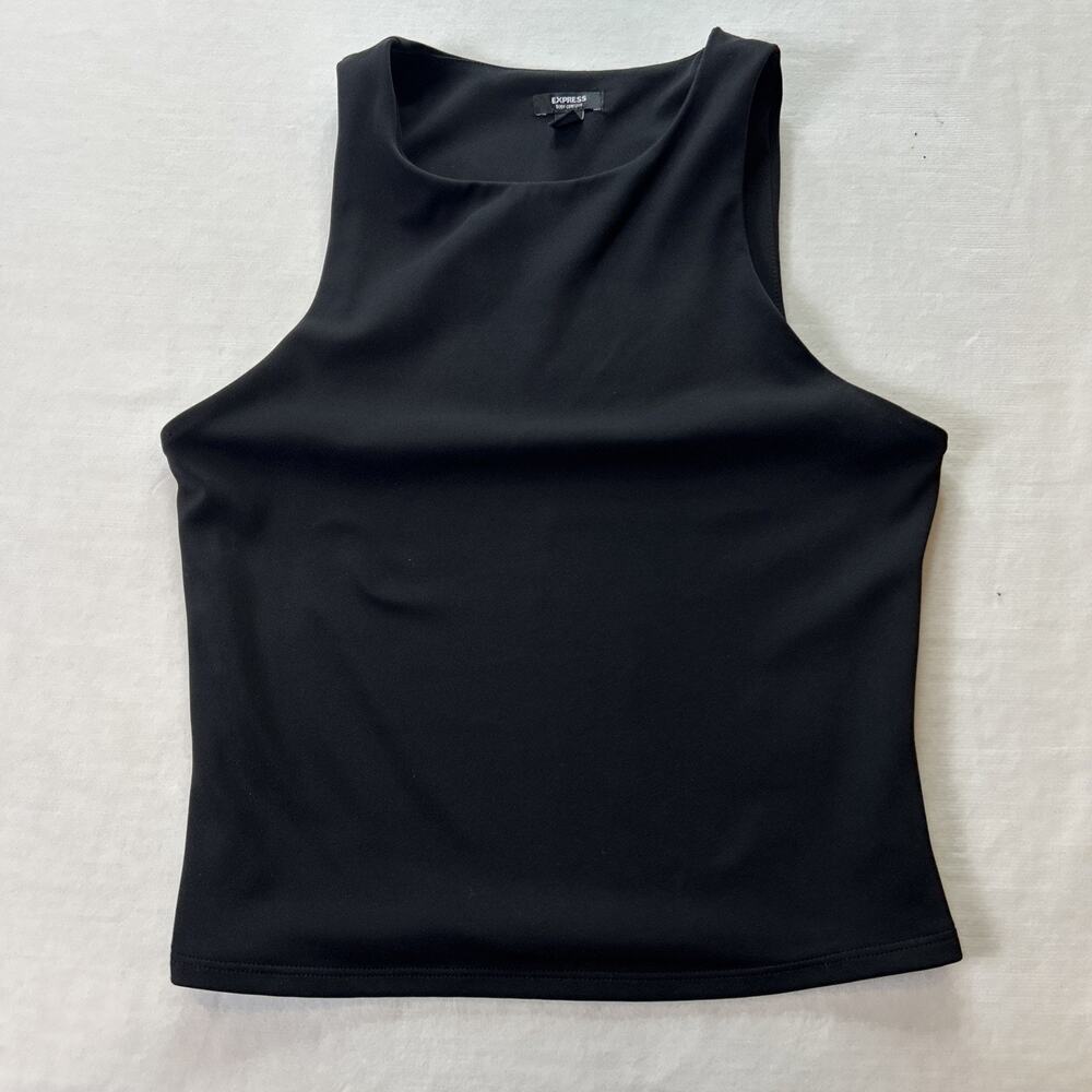 Express Body Contour High Neck Cropped Tank Small